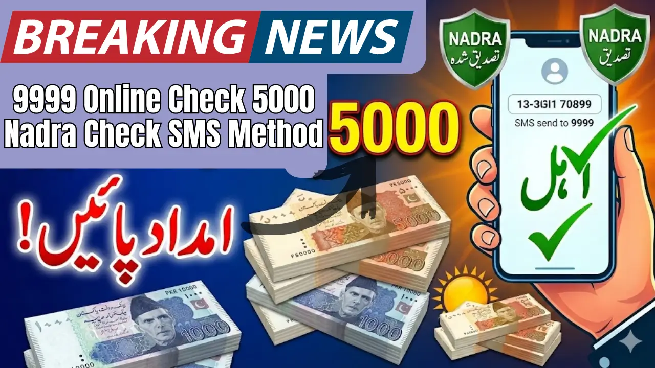 9999 Online Check 5000 Nadra Check SMS Method