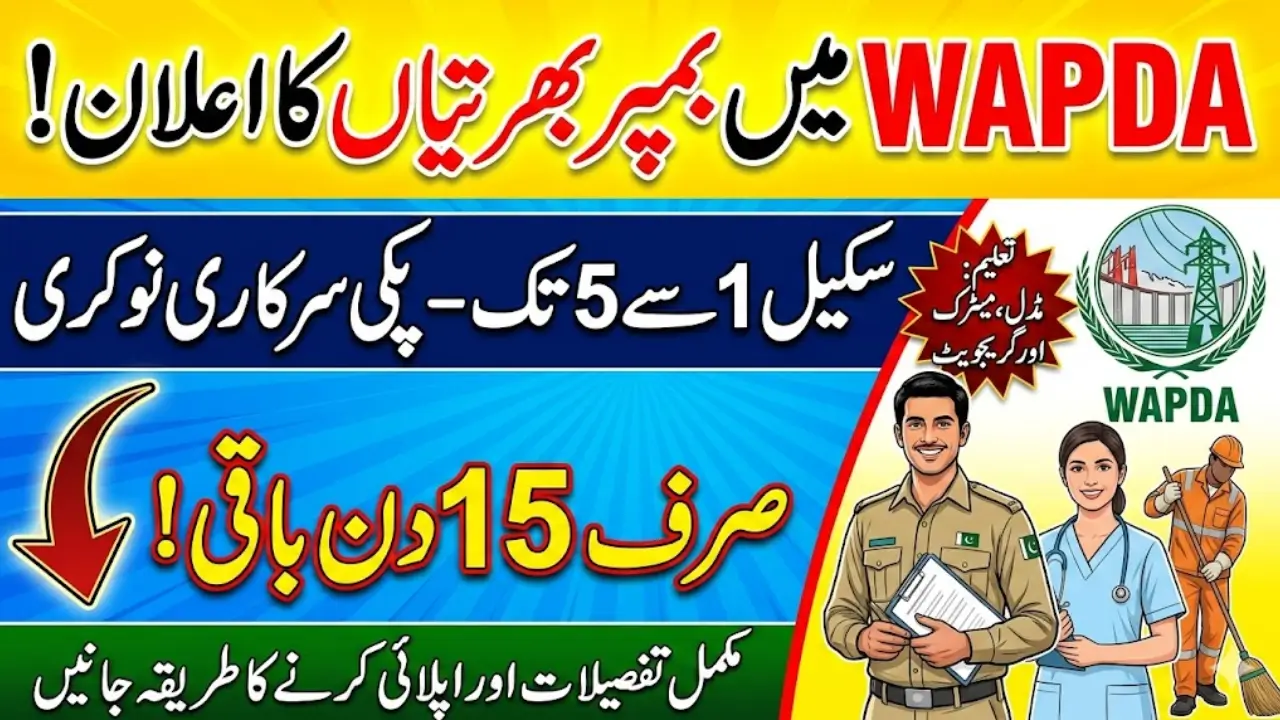 Government Jobs Announcement in Wapda Good News for People with Less Education