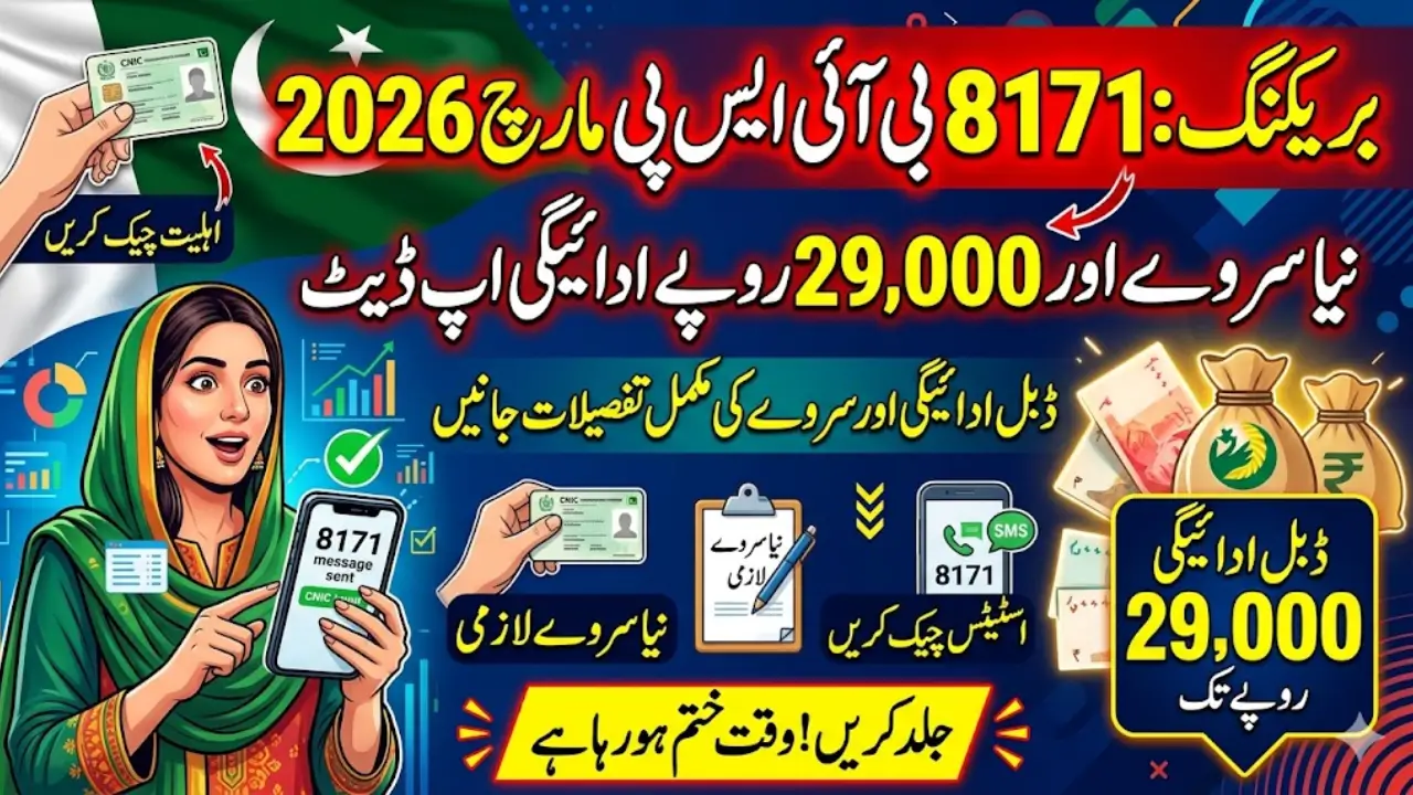8171 BISP March 2026 New Survey For New Double Payment 29000/-